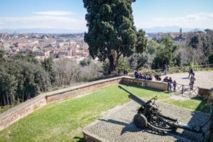 Rzym - wzgórze Ganicolo - armata